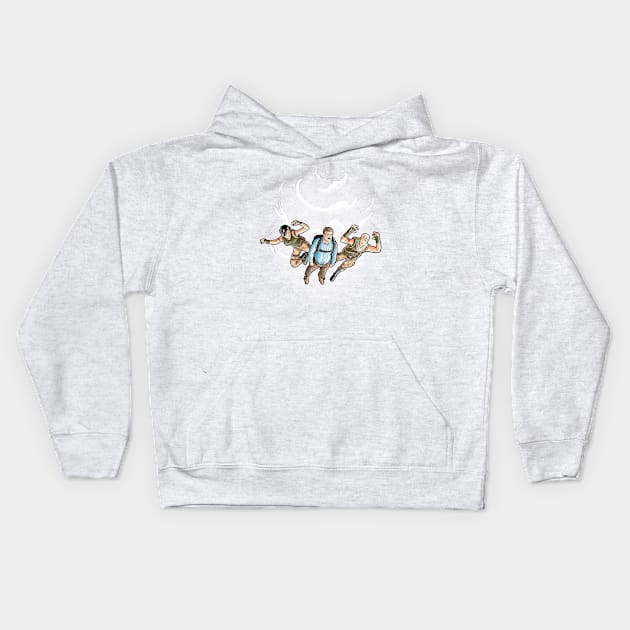 Falling Kids Hoodie by Cromanart